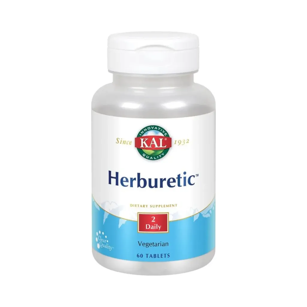 KAL Herburetic con Perejil, Cola de Caballo y Potasio, Apoyo al Equilibrio de Líquidos, 60 Tabletas