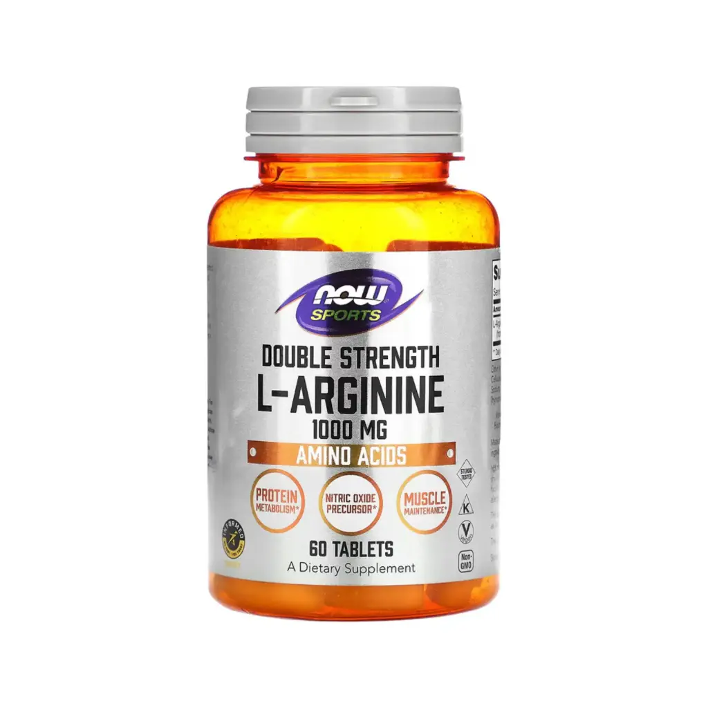 Now Foods L-Arginina 1.000 Mg, Precursor Del Óxido Nítrico 60 Tabletas