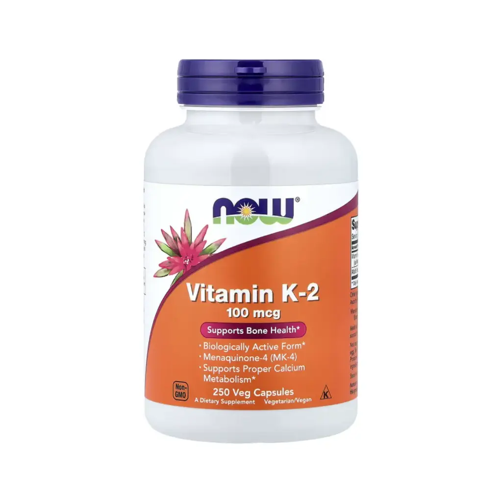 Now Foods Vitamina K-2 100 Mcg, Apoya La Salud Ósea 250 Cápsulas Vegetales