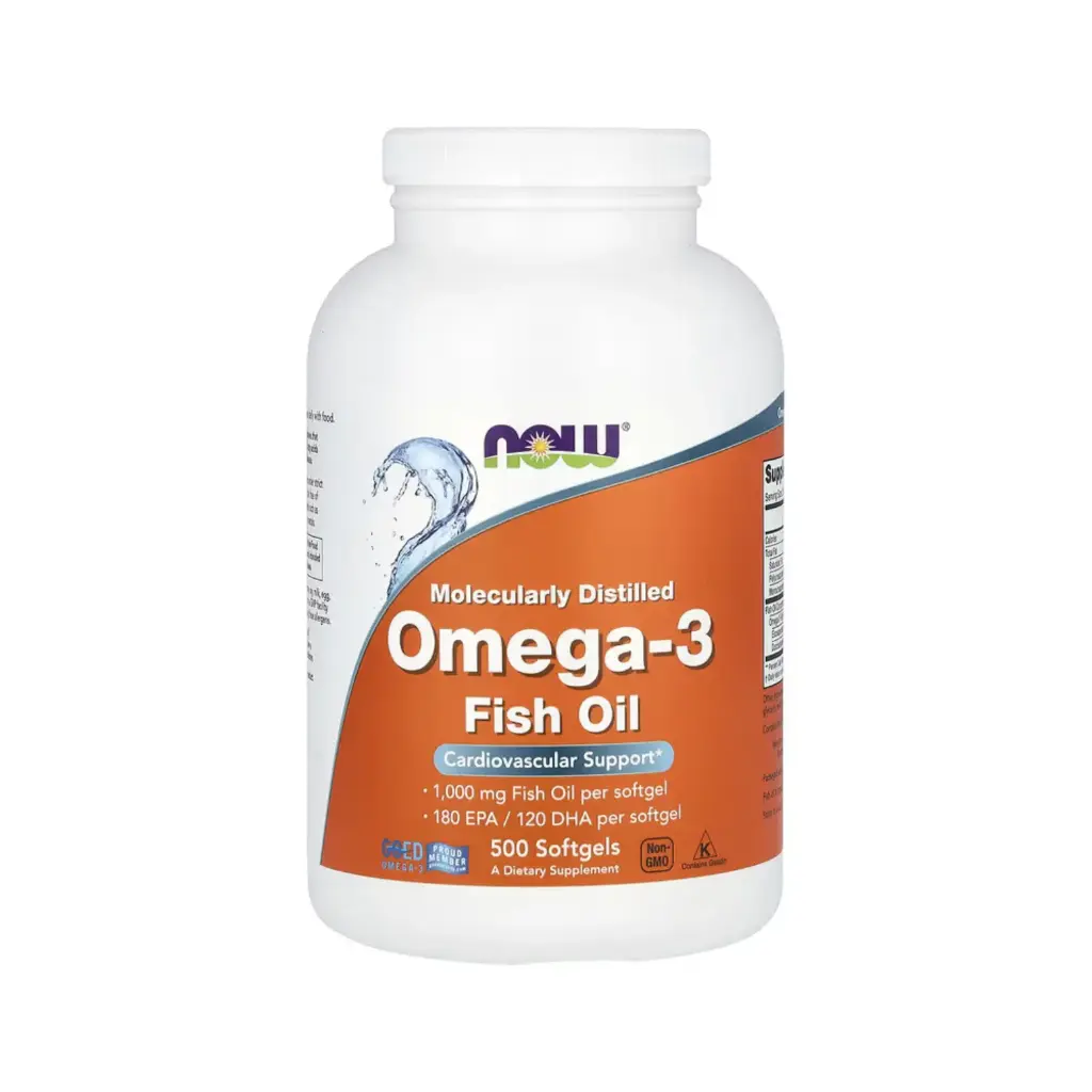 [733739016539] Now Foods Aceite De Pescado Omega-3 1.000 Mg, Destilado Molecularmente 500 Cápsulas Blandas