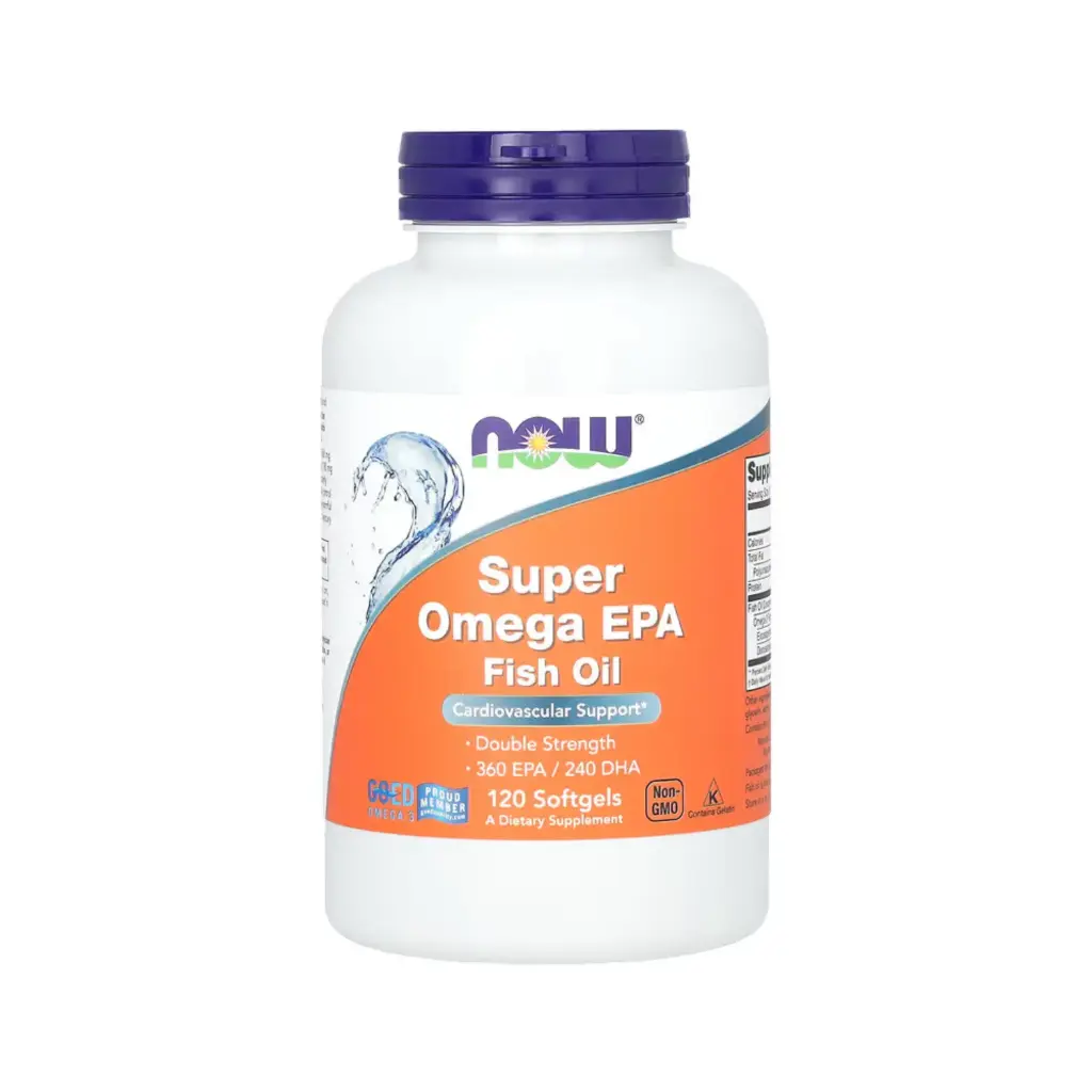 Now Foods Aceite De Pescado Super Omega EPA, 360 EPA/240 DHA 120 Cápsulas Blandas