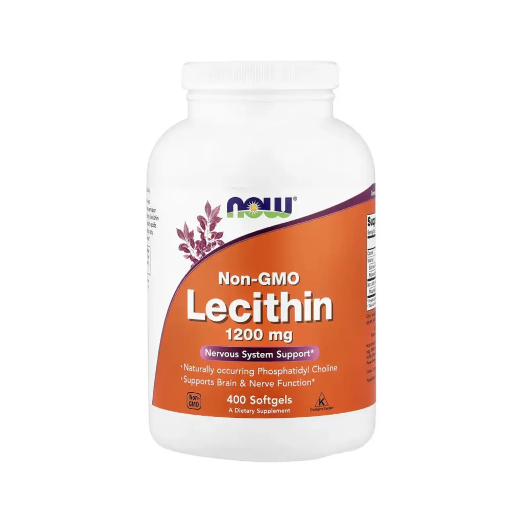 [733739022141] Now Foods Lecitina Sin GMO 1.200 Mg, Refuerzo Para El Sistema Nervioso 400 Cápsulas Blandas