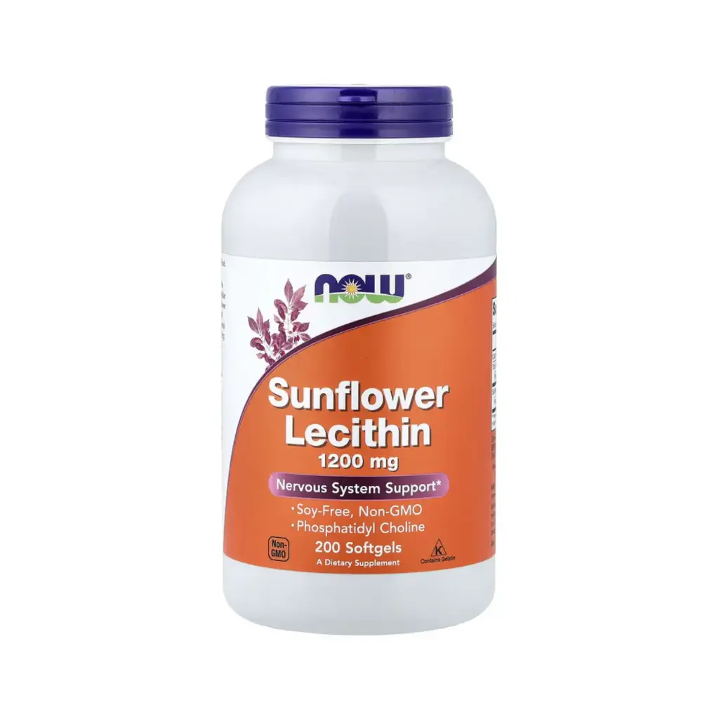 [733739023131] Now Foods Lecitina De Girasol 1.200 Mg, Refuerzo Para El Sistema Nervioso 200 Cápsulas Blandas