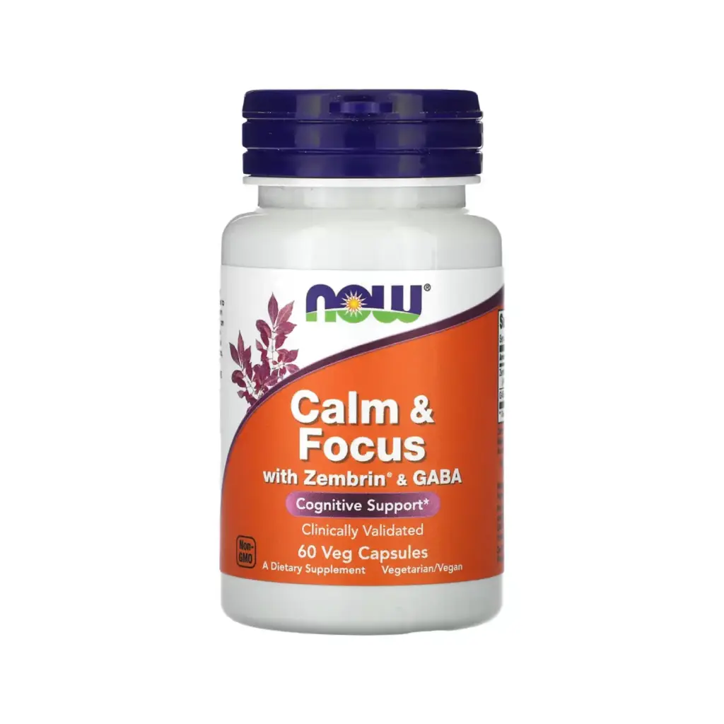[733739023964] Now Foods Calma Y Concentración Con Zembrin Y Gaba, 60 Cápsulas Vegetales