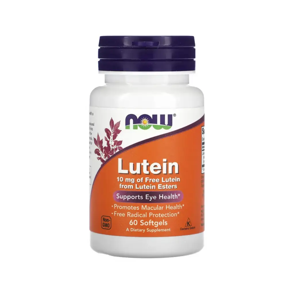 Now Foods Luteína 10 Mg, Favorece La Salud Ocular 60 Cápsulas Blandas