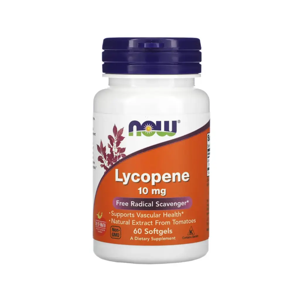 Now Foods Licopeno 10 Mg, Promueve La Salud Vascular 60 Cápsulas De Gel