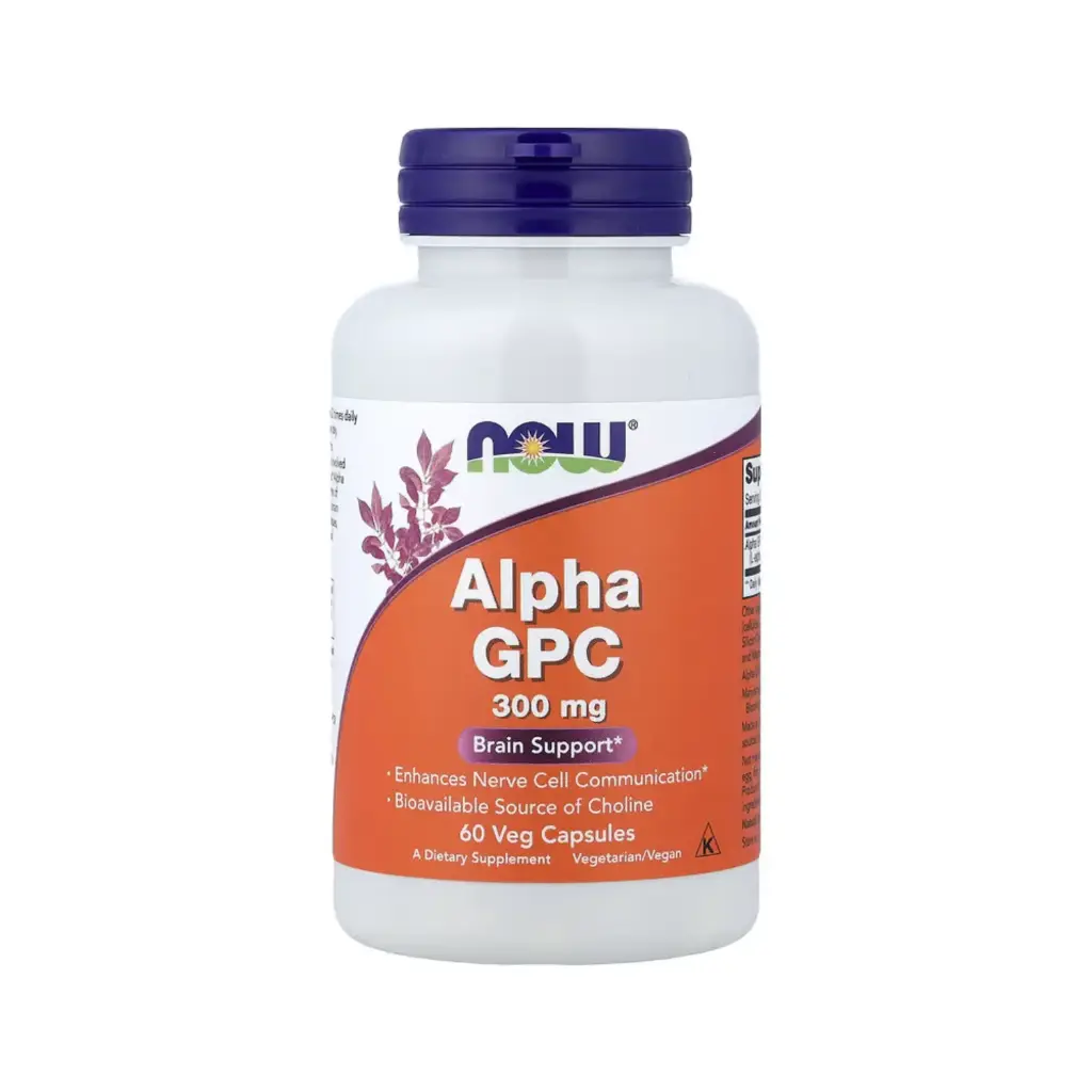 Now Foods Alfa-GPC 300 Mg, Refuerzo Para El Cerebro 60 Cápsulas Vegetales