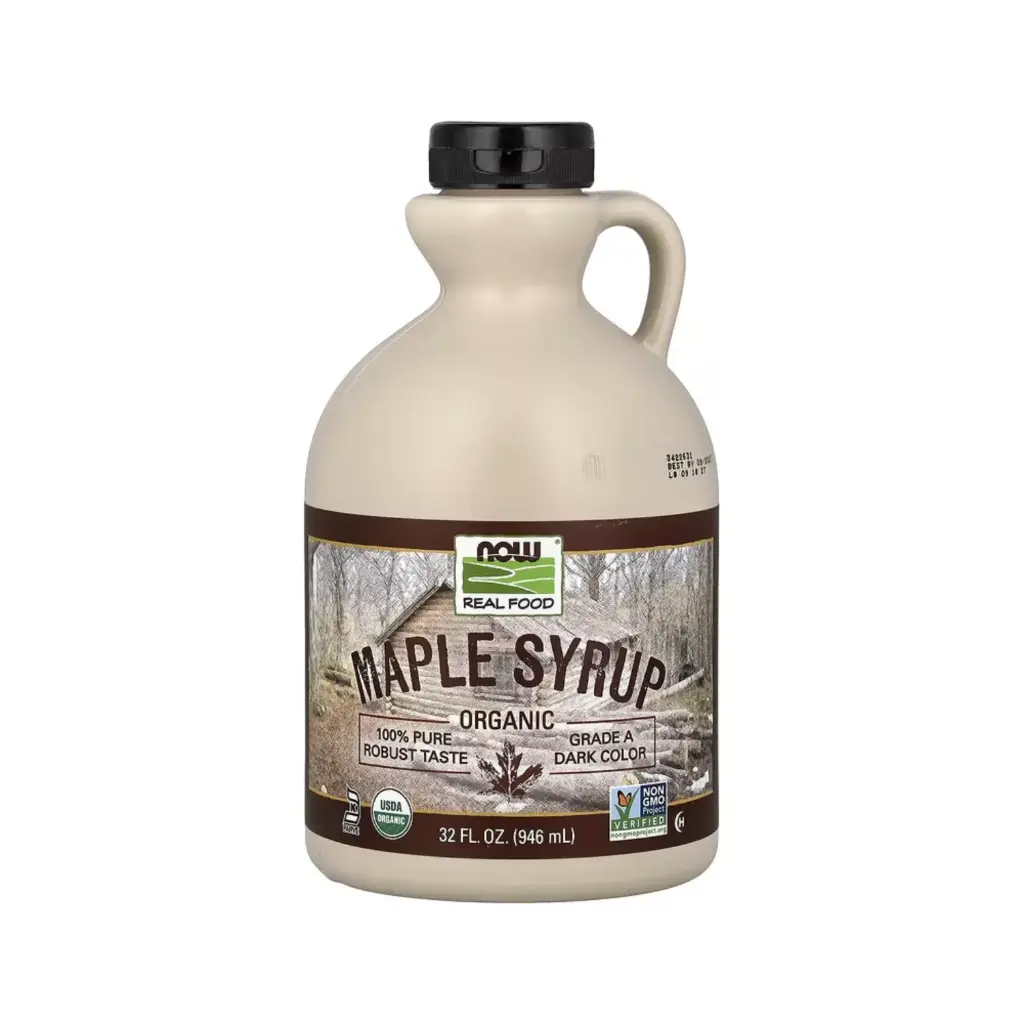 [733739069443] Now Foods Jarabe De Arce Orgánico Grado A Oscuro, Endulzante Natural Premium 946 Ml