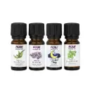 Now Foods Let There Be Peace & Quiet™ Kit De Aceites Esenciales Relajantes Para Aromaterapia 4 Frascos, 10 Ml (1/3 Oz. Líq.) Cada Uno