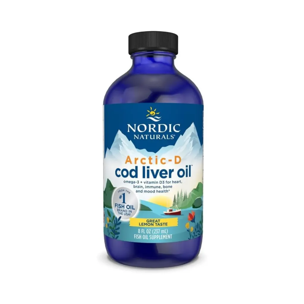 Nordic Naturals Arctic-D Cod Liver Oil Sabor Limón, 237 ml