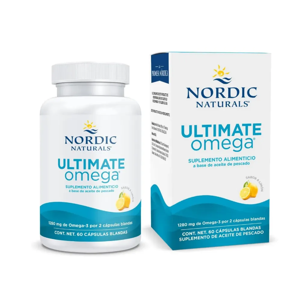 Nordic Naturals Ultimate Omega Con 60 Soft Gels 1280mg Sabor a Limón