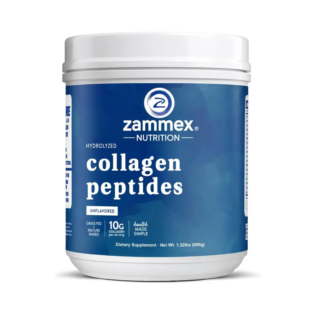 Zammex Péptidos de Colágeno Hidrolizado, 600 gramos, Soporte integral para la salud de articulaciones, piel, cabello y uñas