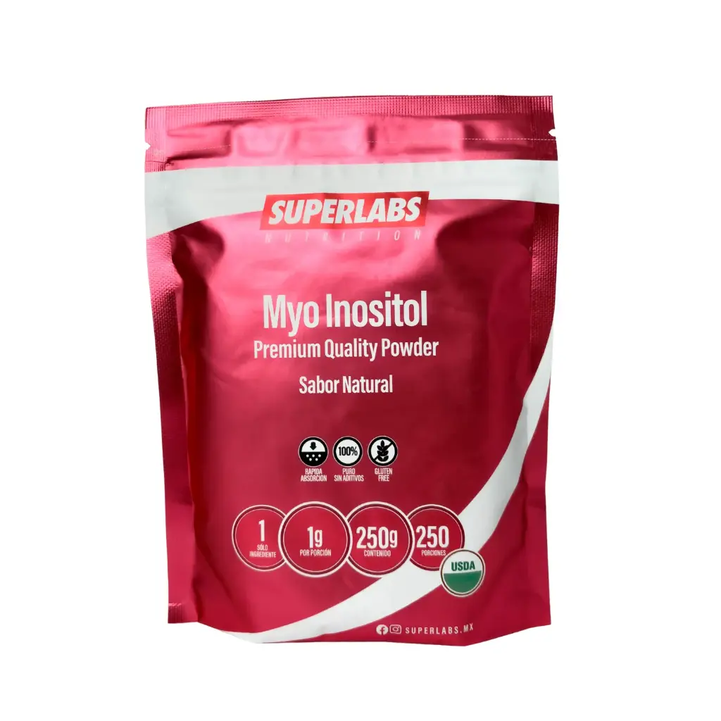 Superlabs Nutrition Myo Inositol Premium 250 gr - 250 porciones | Equilibrio hormonal | Sin glutten, rápida absorción | Sin sabor