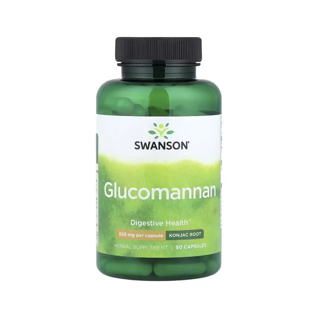 [087614117430] Swanson Glucomanano, Salud Digestiva 665 Mg, 90 Cápsulas