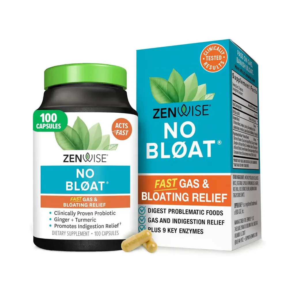 [810091720493] Zenwise No Bloat Probióticos Con Enzimas digestivas De 100 Capsulas