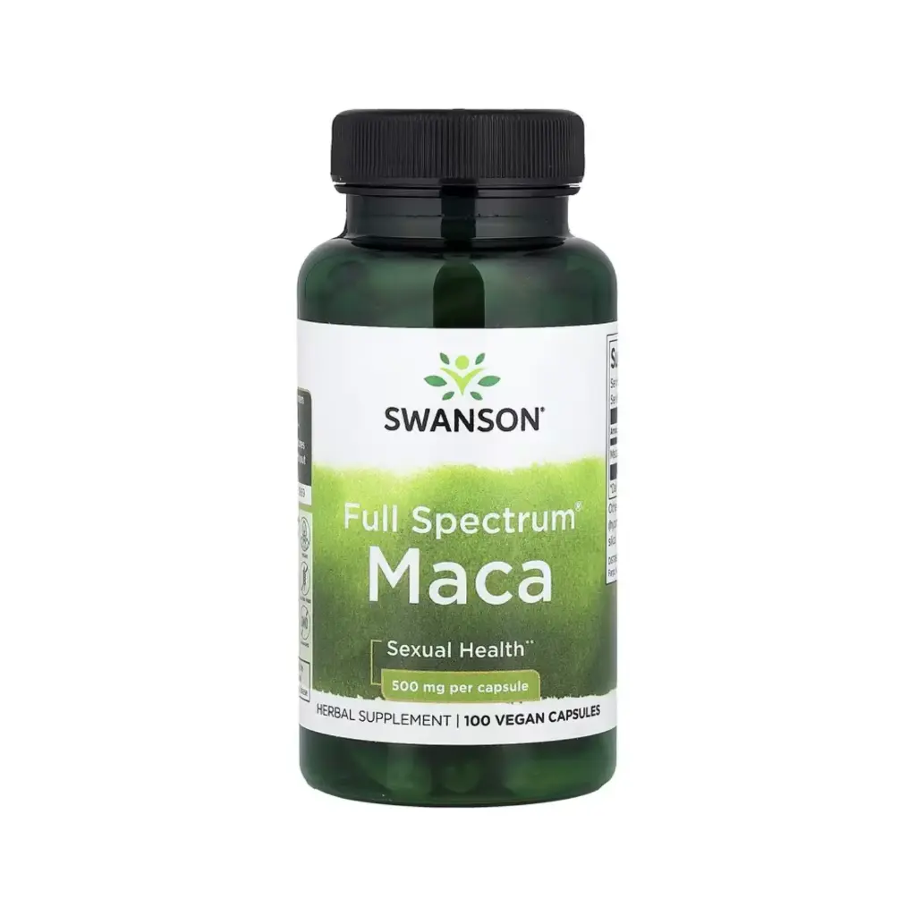 Swanson, Maca Full Spectrum, Salud Sexual, 500 Mg, 100 Cápsulas Veganas 