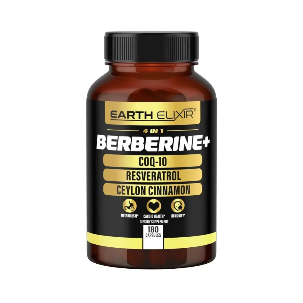 [783495352662] Earth Elixir Berberina + COq10, Resveratrol, Ceylon Cinnamon 180 Capsulas