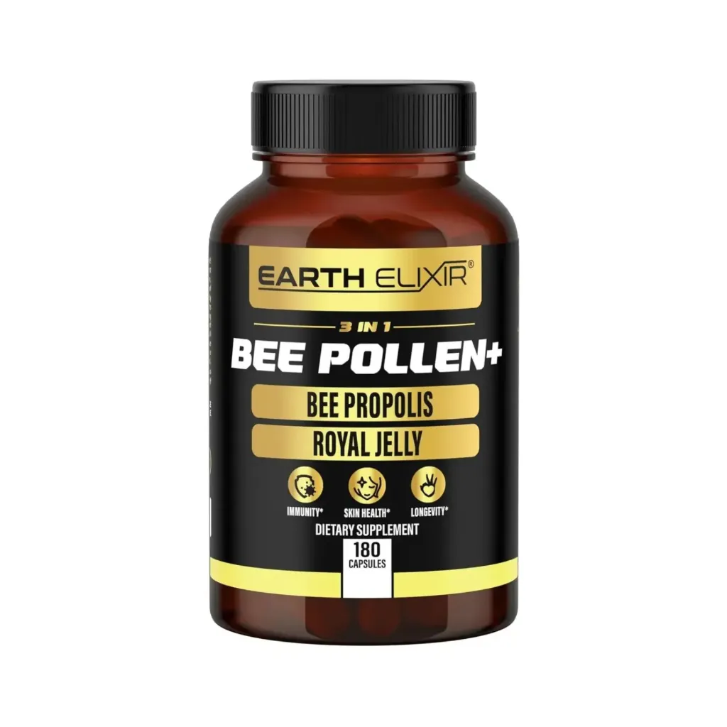Earth Elixir Bee Pollen+ 180 Capsulas Polen de Abeja Orgánico