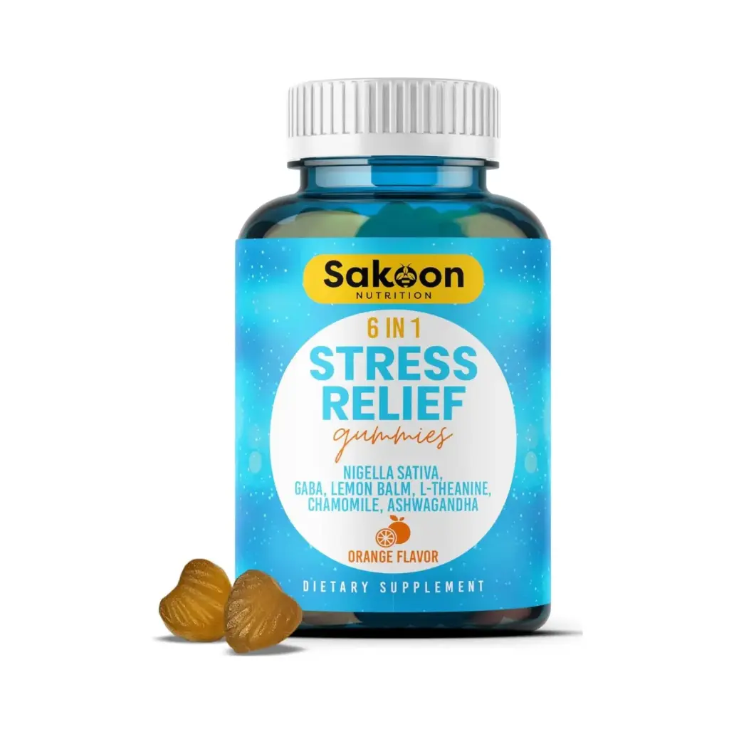 Sakoon Stress Relief 6 en 1 Aliva El Estrés 60 Gomitas 
