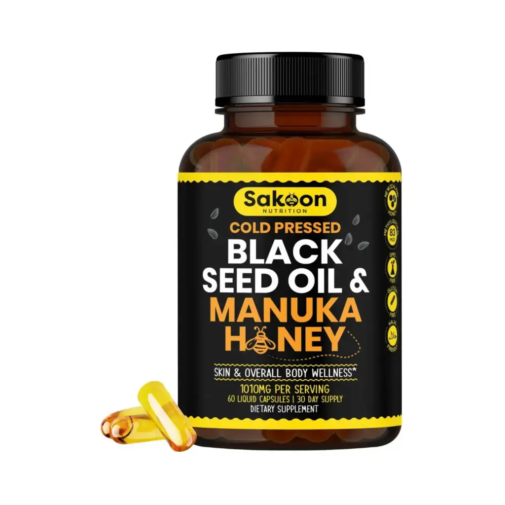 Sakoon Aceite De Semilla Negra Y Miel Manuka 60 Capsulas