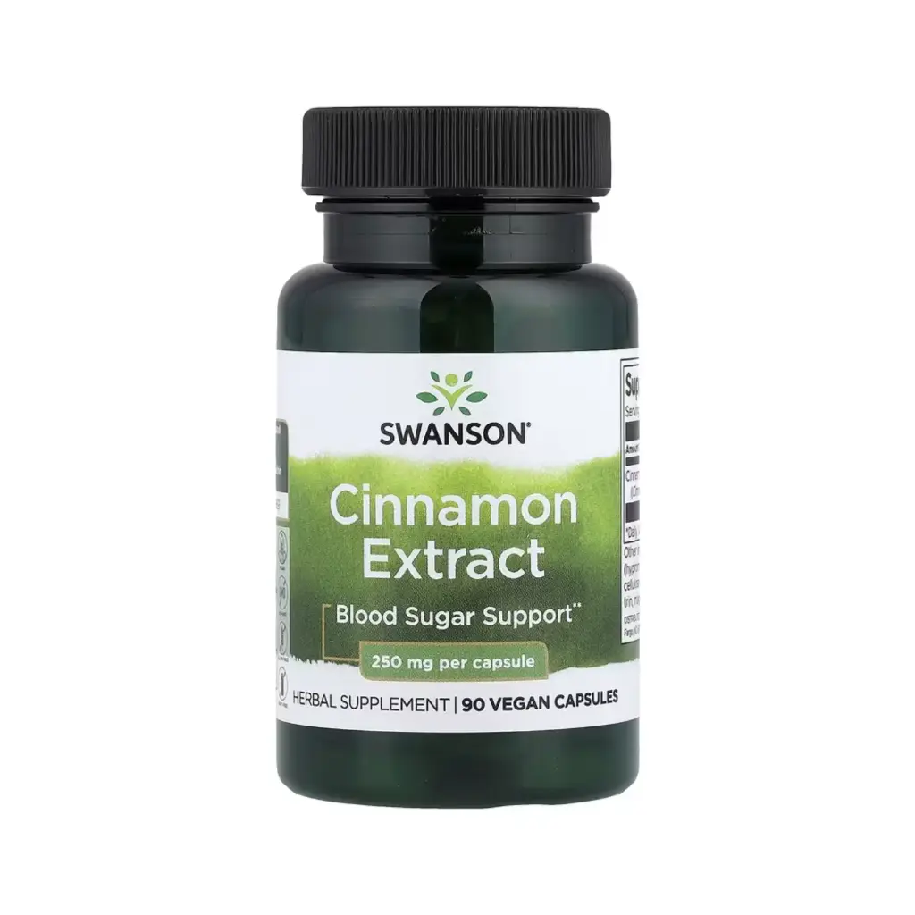 Swanson Extracto De Canela, Refuerzo Para La Glucemia, 250 Mg, 90 Cápsulas Veganas 