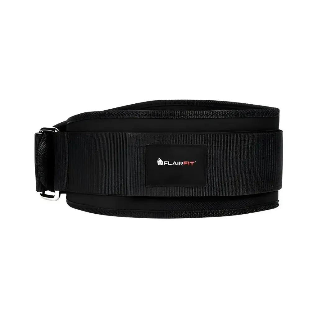 Flairfit Cinturón Mediano Powerlifting Pesista Gym Crossfit Velcro Alta Resistencia