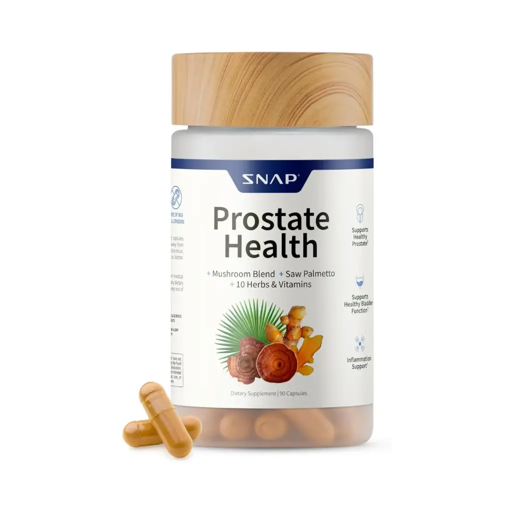 Snap Supplements Suplemento para la Salud de la Próstata para Hombres, Bloqueador de DHT, Ayuda a Apoyar el Tracto Urinario Masculino y la Próstata para la Salud Masculina, 90 Cápsulas