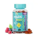 Squiggles Gomitas multivitamínicas + hierro para niños con 100 Gomitas