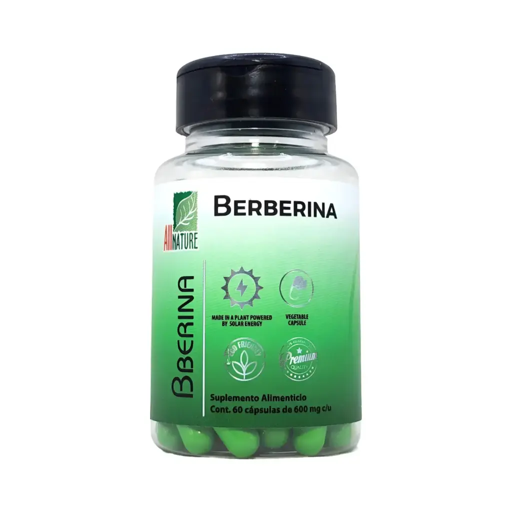 All Nature Berberina 600mg, 60 Capsulas