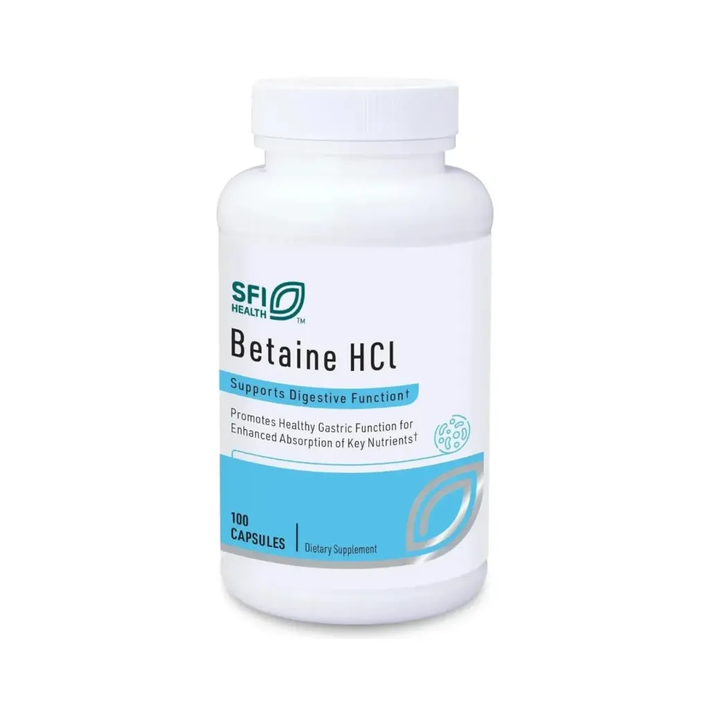 SFI Health Betaine HCl 100 Capsulas Acido Gastrico