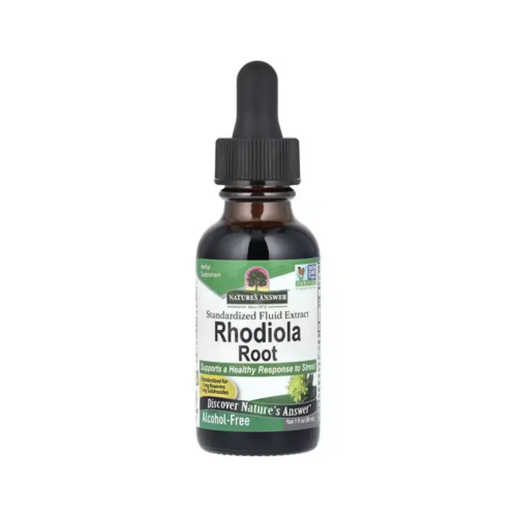Nature's Answer, Raíz de rodiola, Extracto fluido estandarizado, Sin alcohol, 1000 mg, 30 ml (1 oz. líq.)