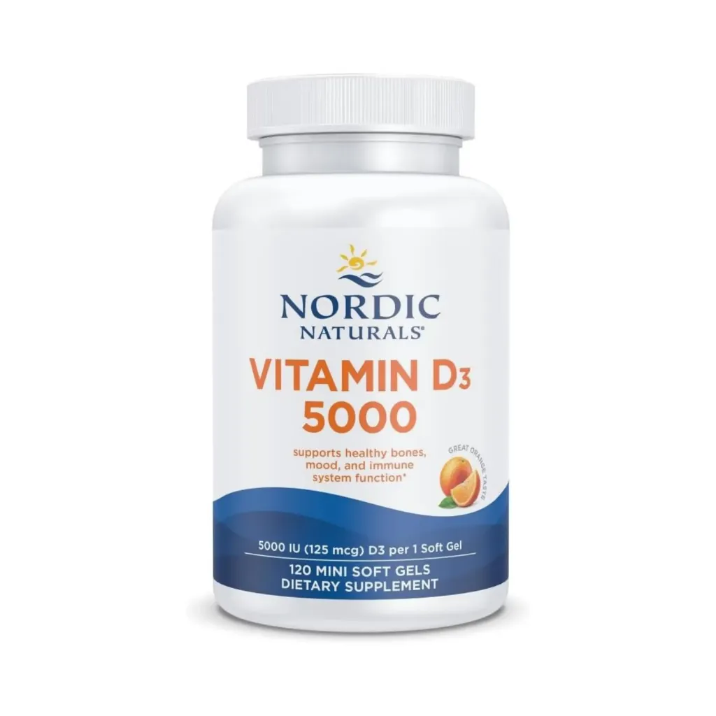 [768990015038] Nordic Naturals Vitamina D3 5000, Con 120 Mini Soft Gels Sabor Naranja
