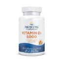 Nordic Naturals Vitamina D3 5000, Con 120 Mini Soft Gels Sabor Naranja