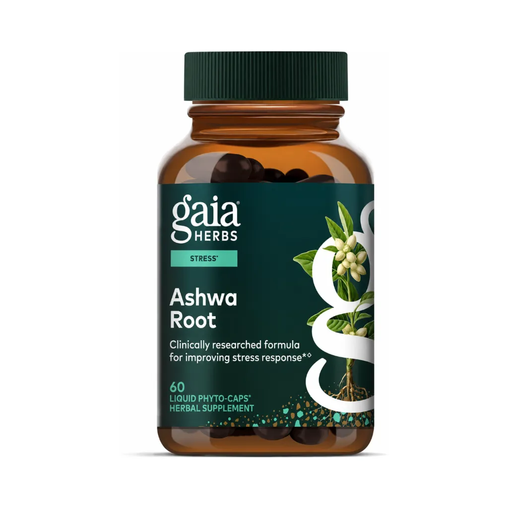 Gaia Herbs Ashwa Root Apoyo al Estrés y Bienestar Emocional 120 Cápsulas