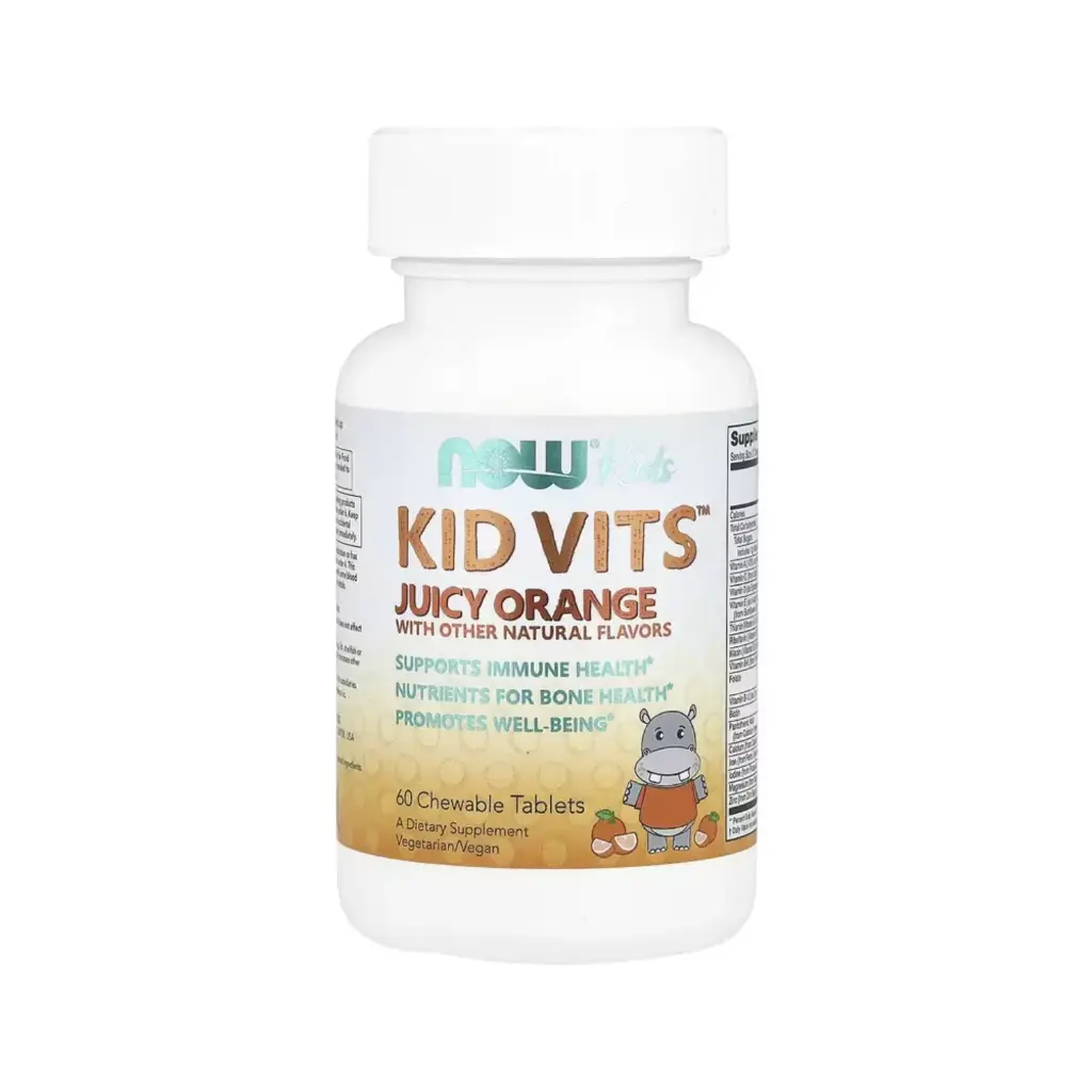 Now Kids Supplements Multivitamínico Kid Vits, Promueve La Salud Inmunitaria 60 Tabletas Masticables