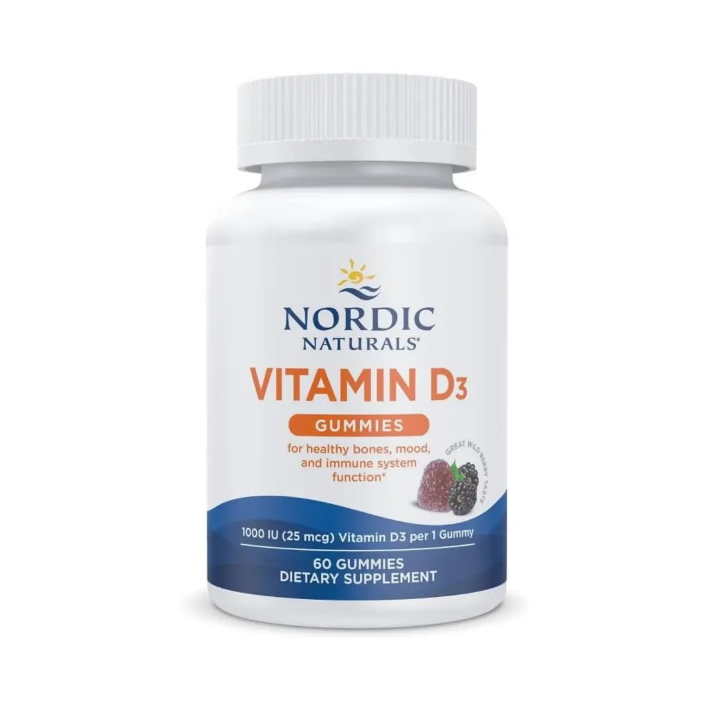 Nordic Naturals Vitamin D3 Con 60 Gomitas de 1000IU de Vitamina D3