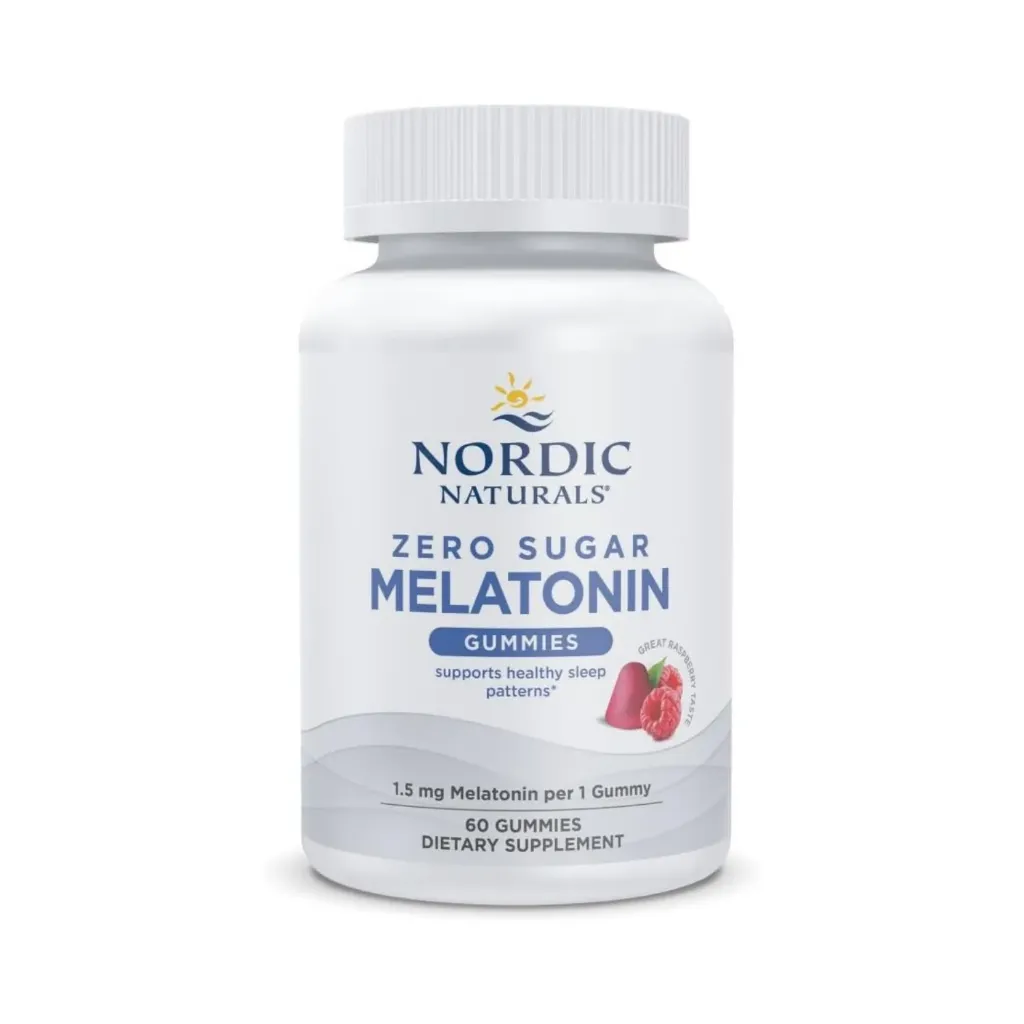 [768990301889] Nordic Naturals Melatonin Gomitas de Melatonina sin Azúcar Sabor Frambuesa, Con 60 Gomitas de 1.5MG
