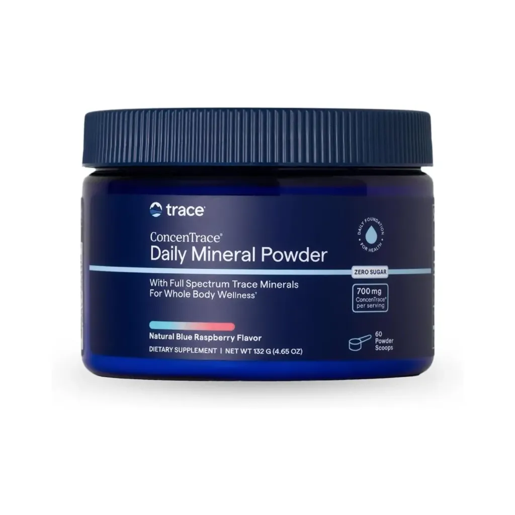 Trace minerals concentrace daily mineral powder 132 grs blue raspberry