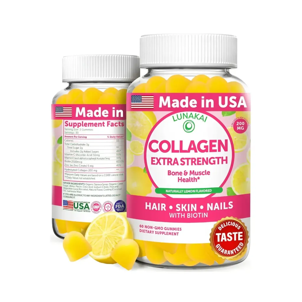 Lunakai Collagen Gummy 60 Gomitas Cabello/Piel/Uñas