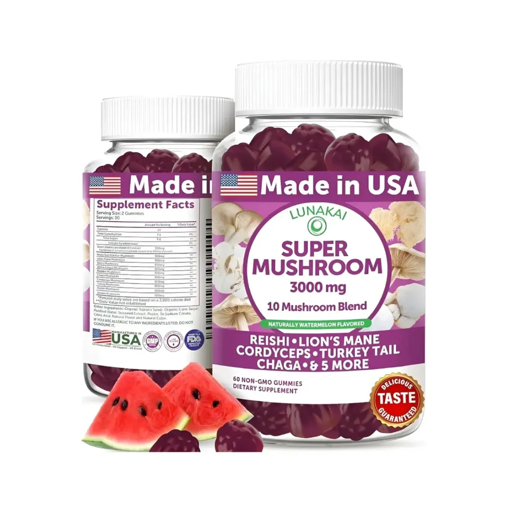 Lunakai Super Mushroom Gummy 60 Gomitas 3000mg