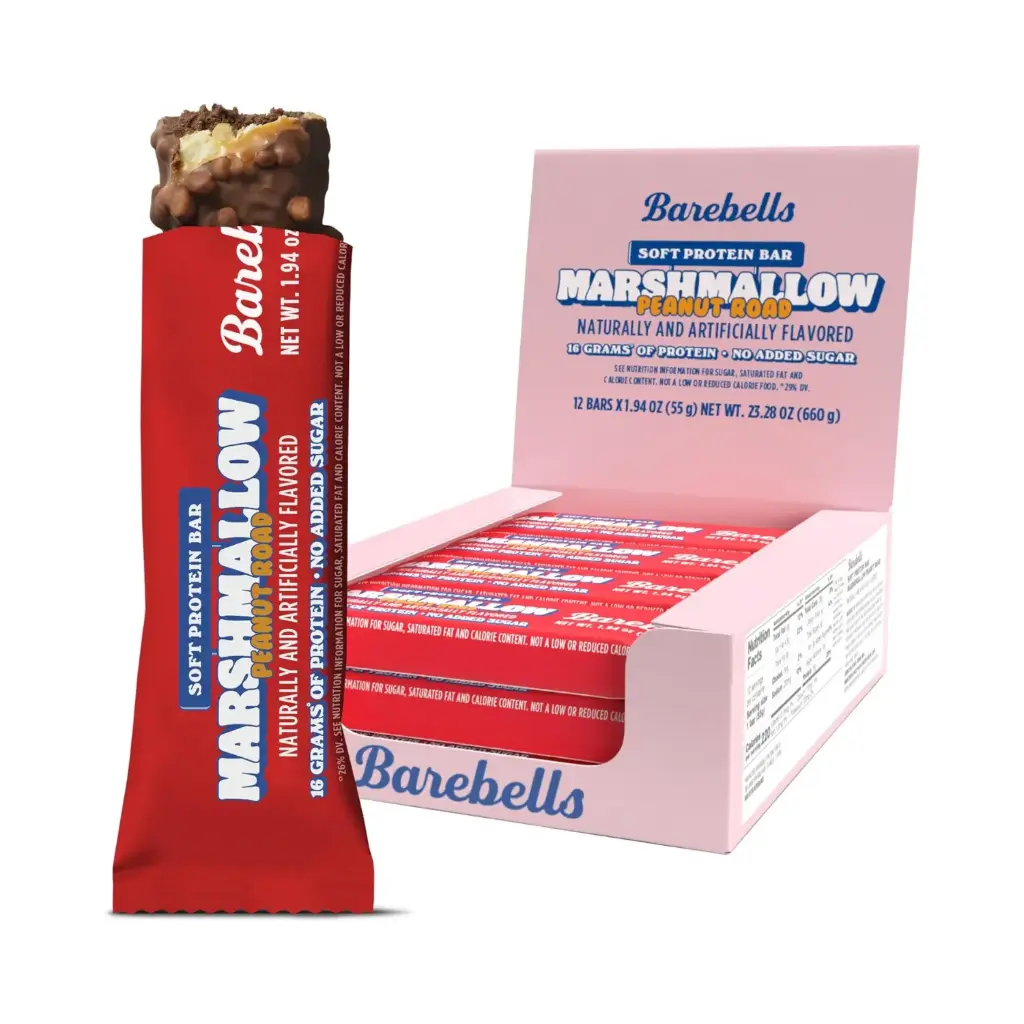Barebells Barras de Proteína 12 Barras de 55 grs Sabor Marshmallow Peanut Road