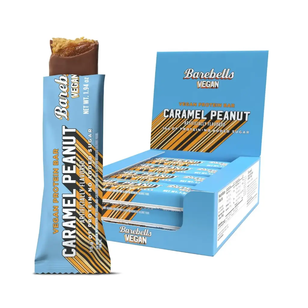 Barebells Barras de Proteína Vegana 12 Barras de 55 grs Sabor Caramel Peanut