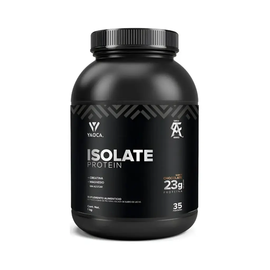 [7503036171544] Yaoca Proteína Isolate En Polvo 1kg 35 Servicios Sabor Chocolate