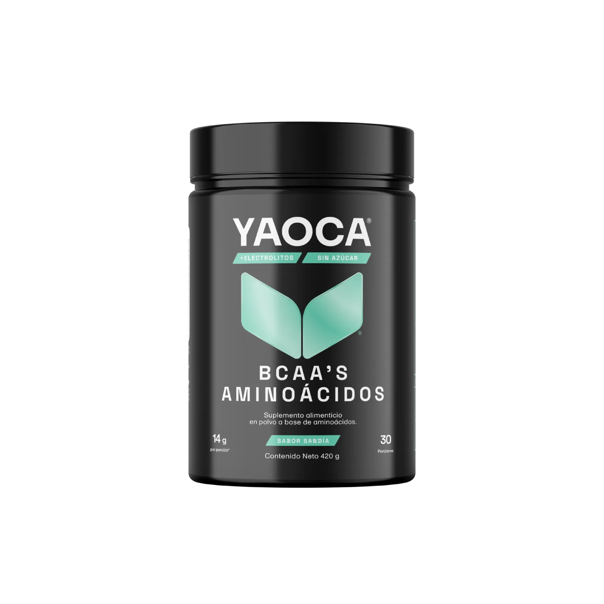 BCAAs Aminoácidos I Yaoca I 420g  I 30 Servicios I Sabor Sandia I Con Vitamina B6 I Sin Azúcar