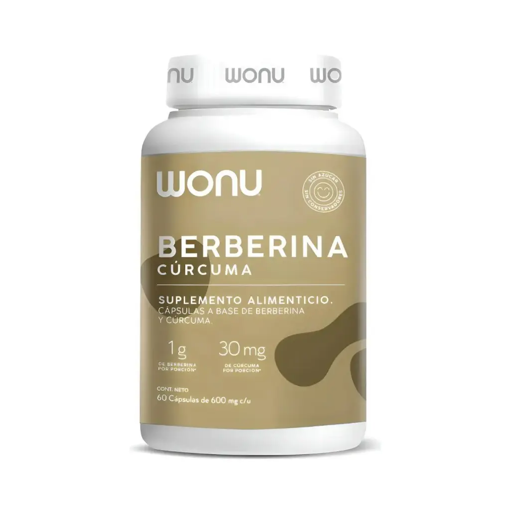Wonu Berberina Curcuma 60 Capsulas De 600mg C/u