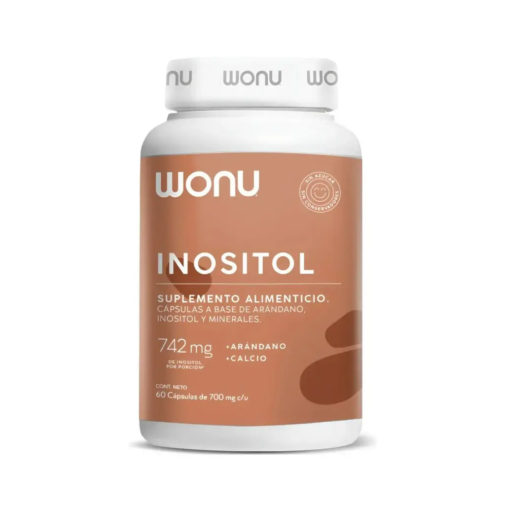 [7503053821286] Wonu Inositol 60 Capsulas de 700mg Con Arándano y Minerales