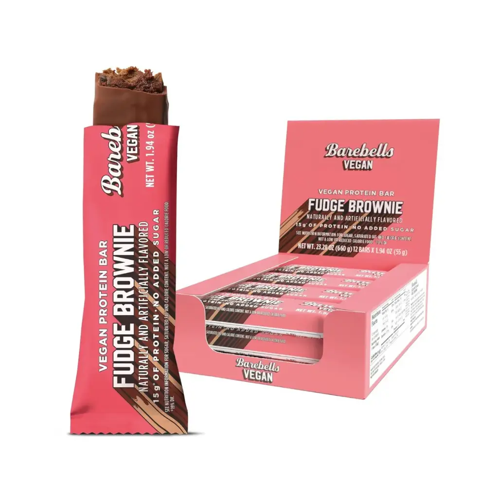 Barebells Barras de Proteína Vegana 12 Barras de 55 grs Sabor Fudge Brownie