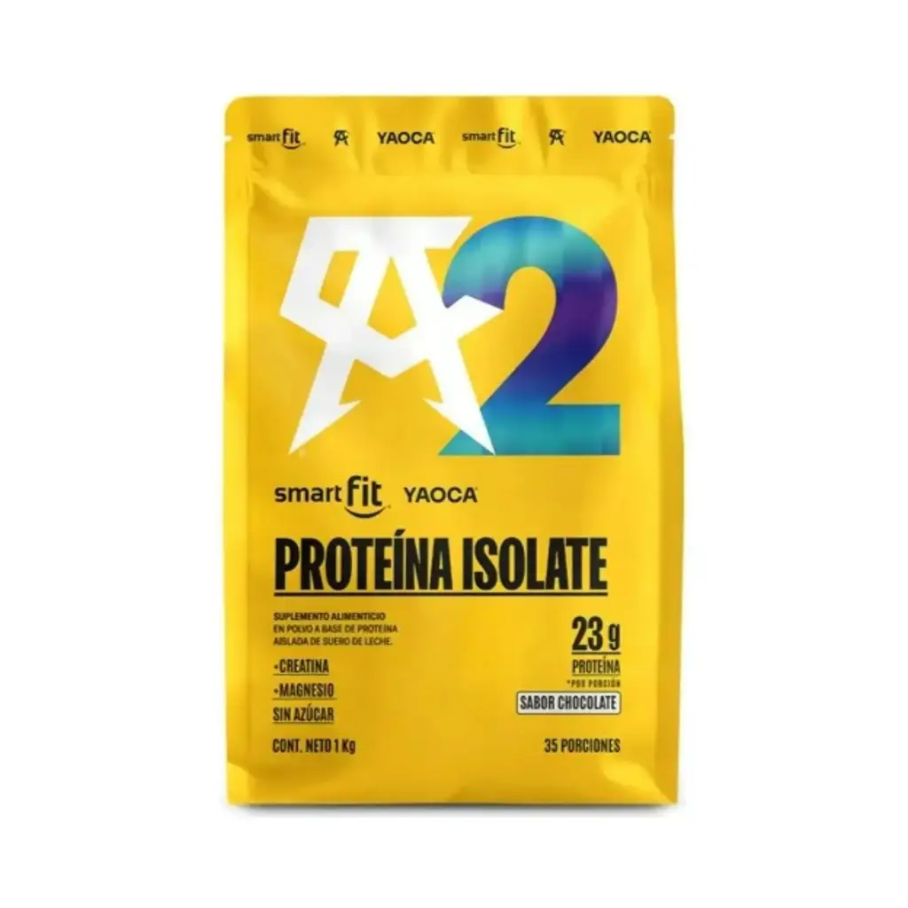 [7503045518774] Yaoca Smart Fit CA2 Proteína Isolate de 1kg 35 Servicios Con Creatina y Magnesio Sabor Chocolate