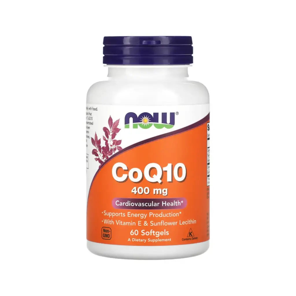 Now Foods Coq10 Con Vitamina E Y Lecitina De Girasol, Salud Cardiovascular Y Favorece La Producción De Energía 60 Cápsulas Blandas 