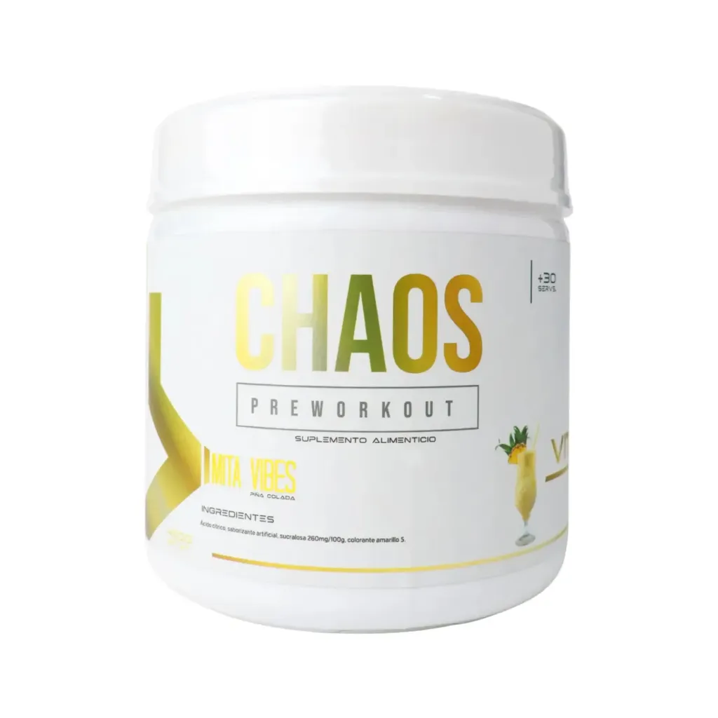 Vitfit Chaos Pre-entreno 450 grs Sabor Mita vibes/Piña Colada